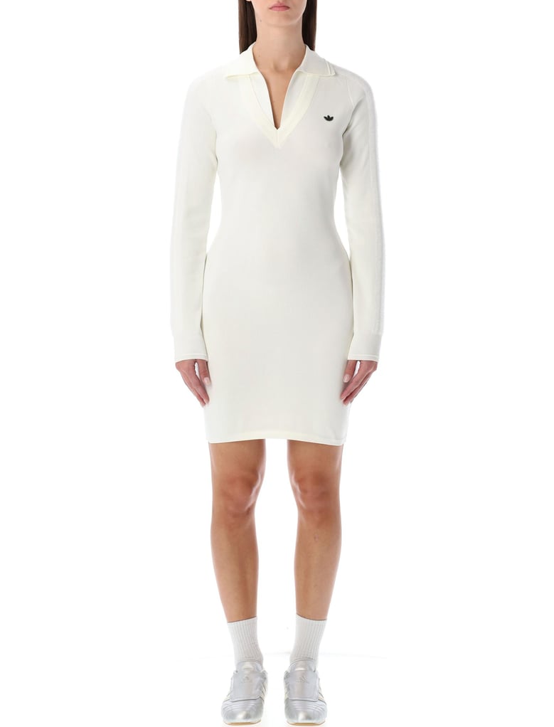 adidas originals white ribbed mini dress by Selfnex