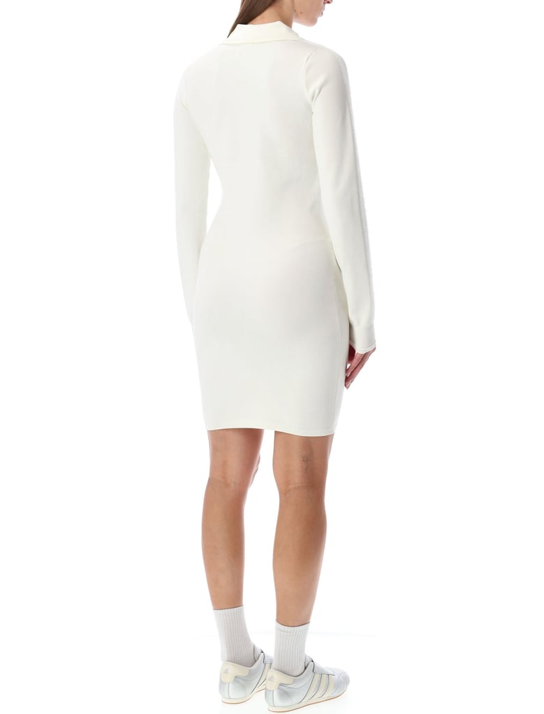 adidas originals white ribbed mini dress by Selfnex