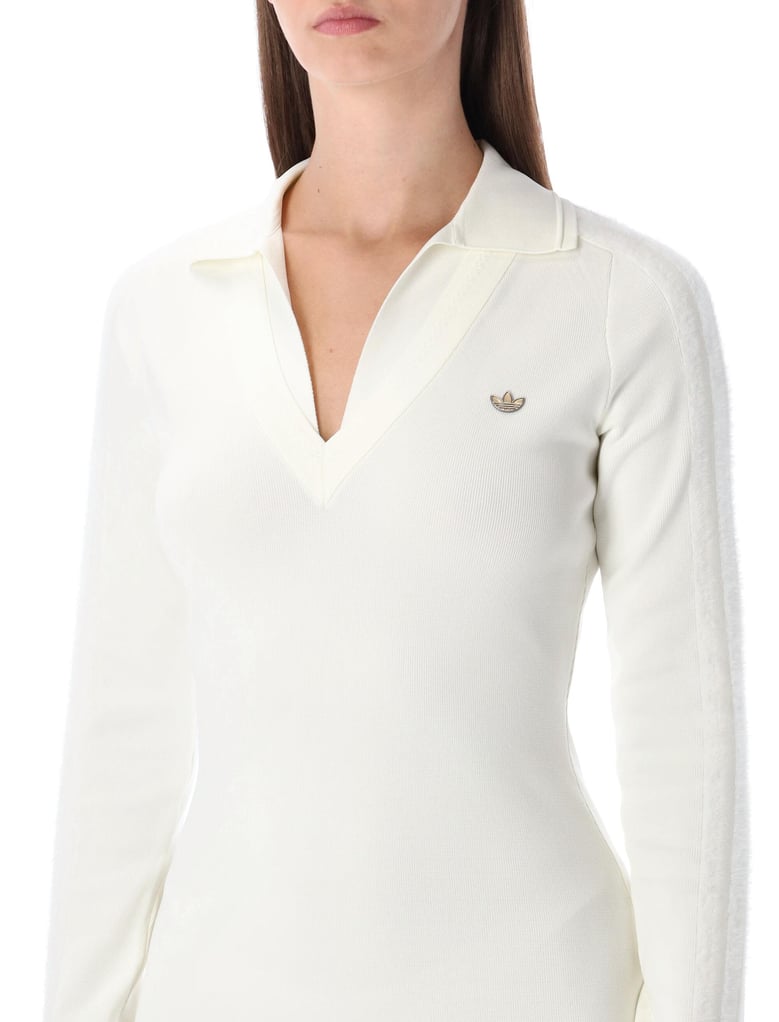 adidas originals white ribbed mini dress by Selfnex