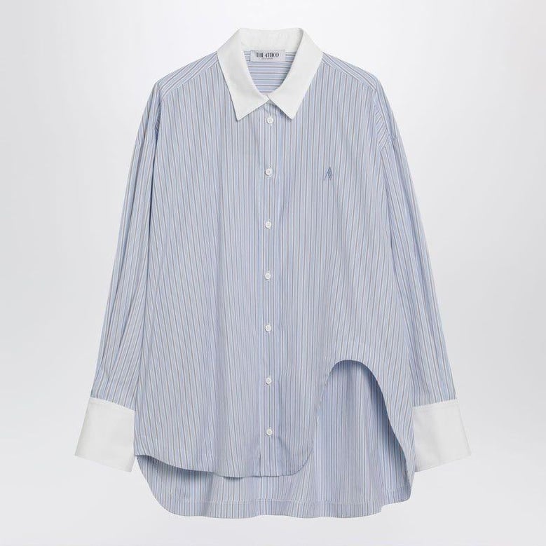 light blue/white striped shirt by Selfnex