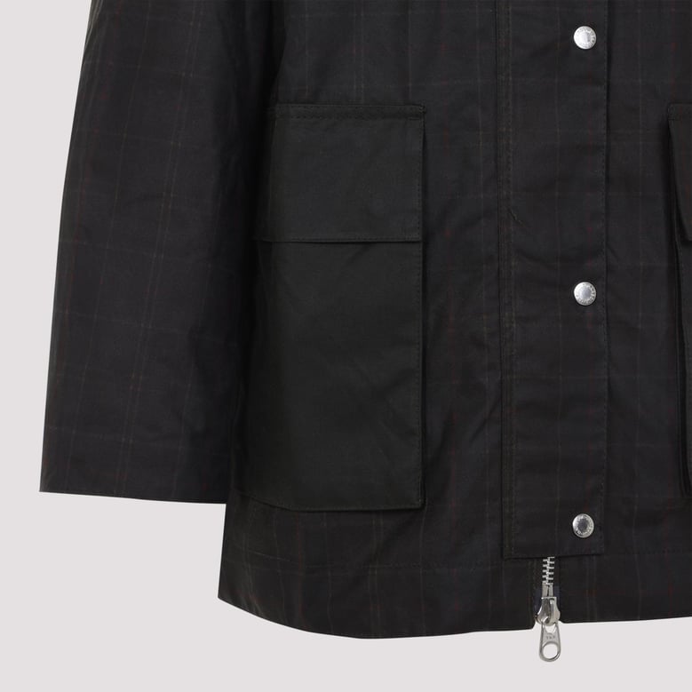 green hood ttn duffle wax cotton jacket by Selfnex
