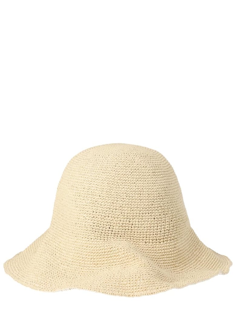 beige straw hat by Selfnex