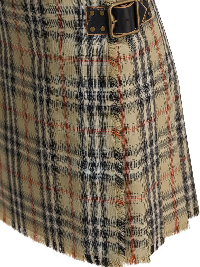 wool check mini kilt by Selfnex