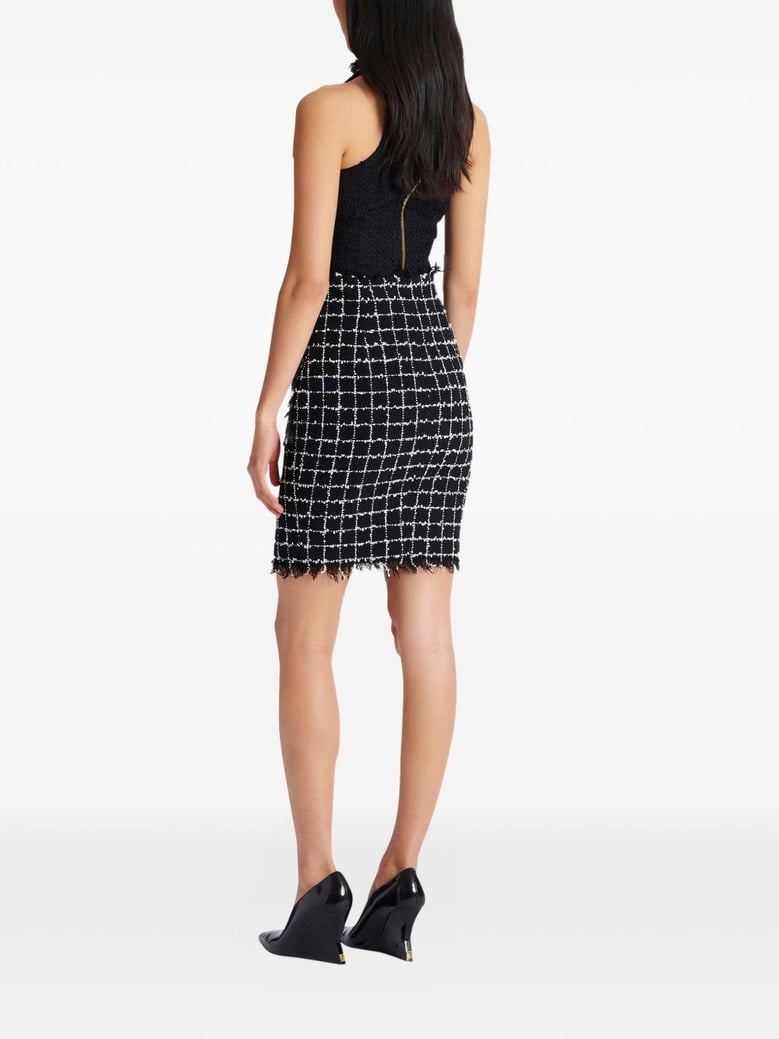 tweed midi skirt by Selfnex