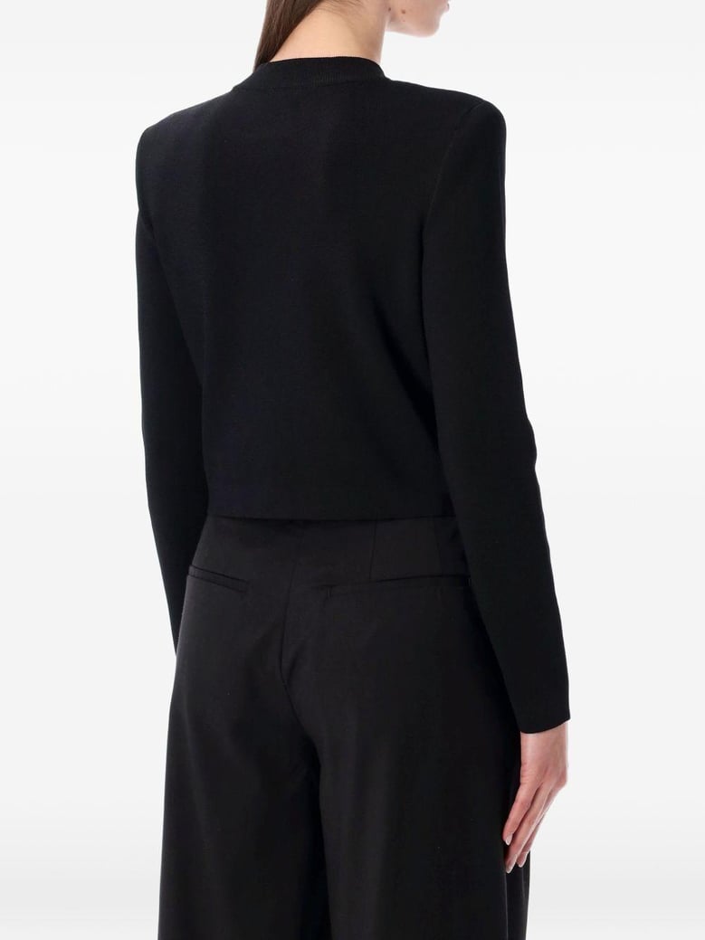 buttoned crewneck cardigan by Selfnex
