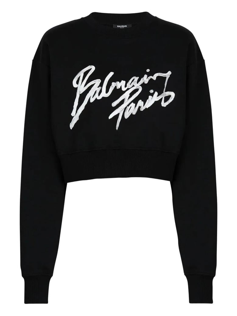 logo cropped sweatshirt by Selfnex