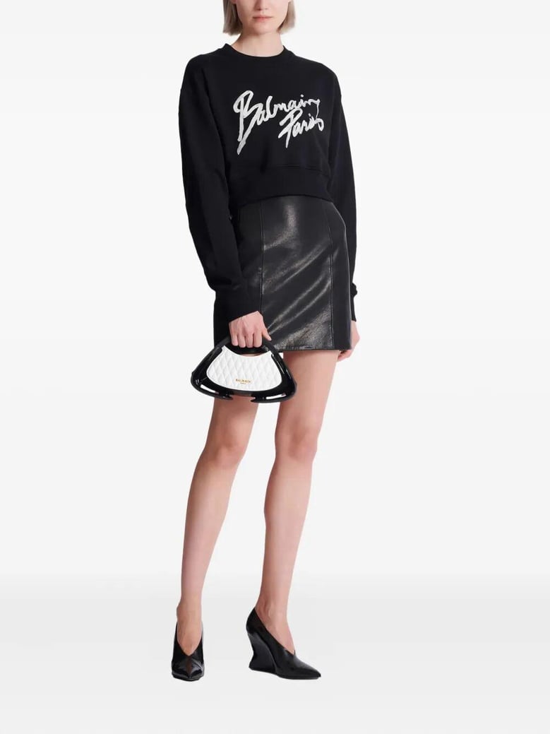 logo cropped sweatshirt by Selfnex