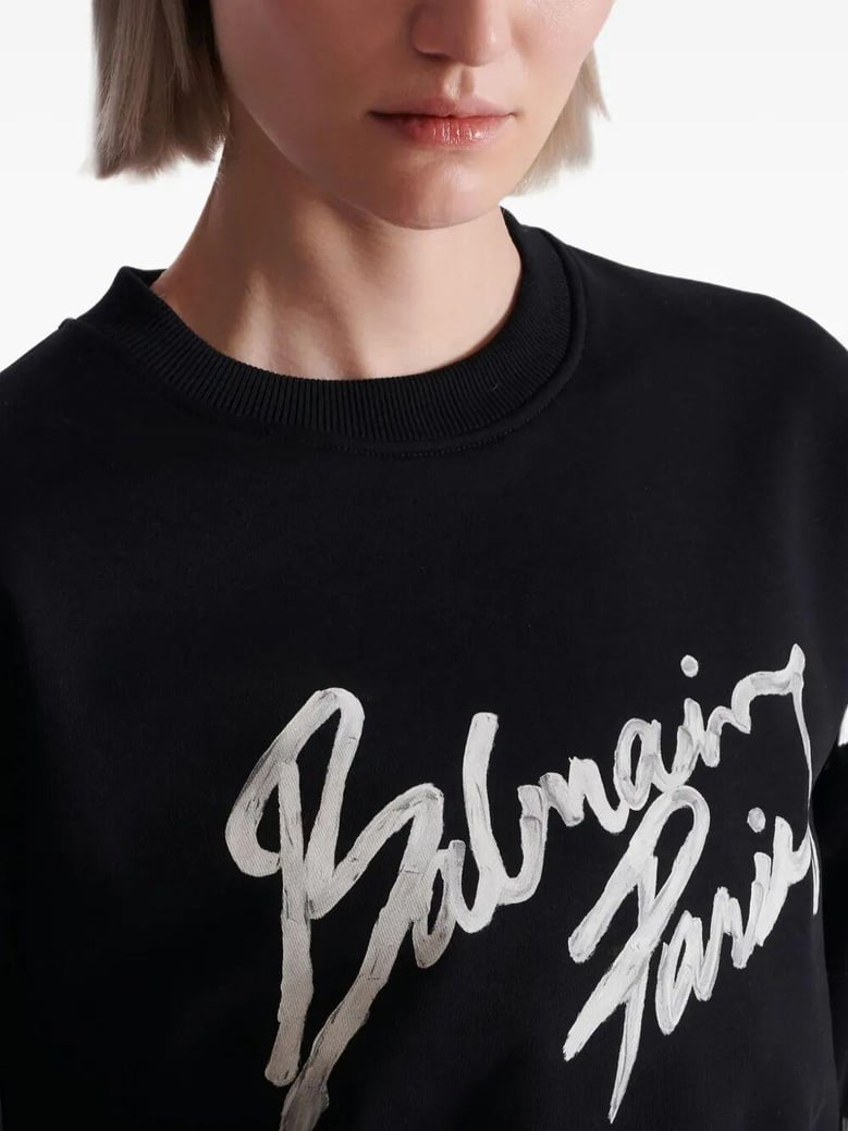 logo cropped sweatshirt by Selfnex
