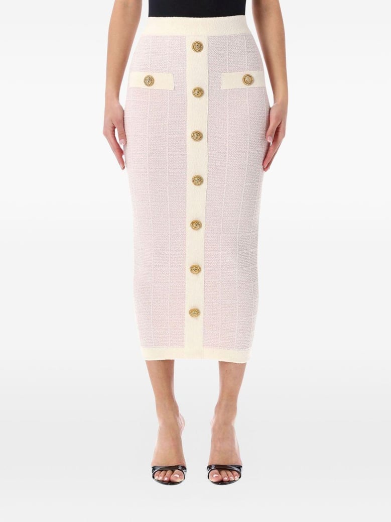 tweed long skirt by Selfnex
