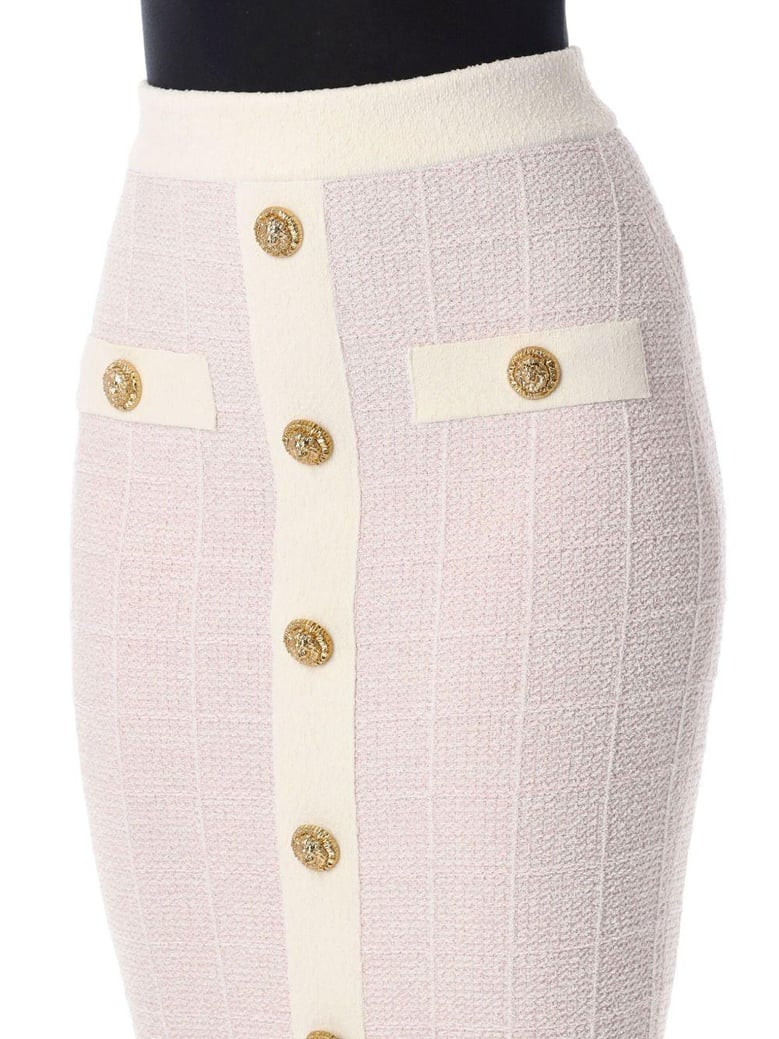 tweed long skirt by Selfnex