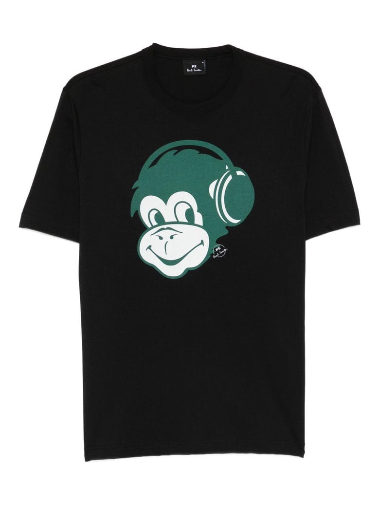 monkey headphone cotton t-shirt by Selfnex