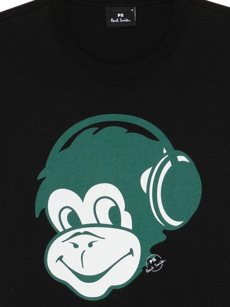 monkey headphone cotton t-shirt by Selfnex