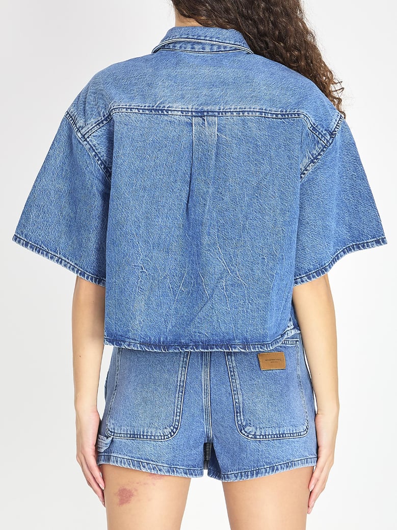 cropped denim shirt by Selfnex