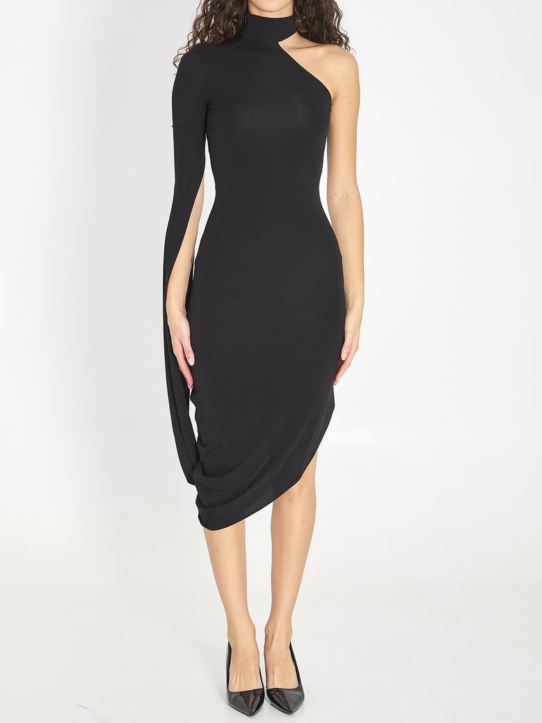 draped midi dress by Selfnex
