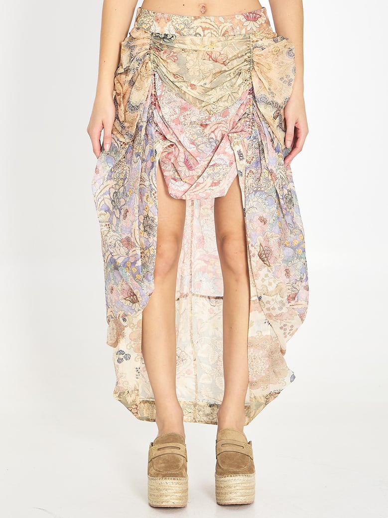 rebellion draped midi skirt by Selfnex