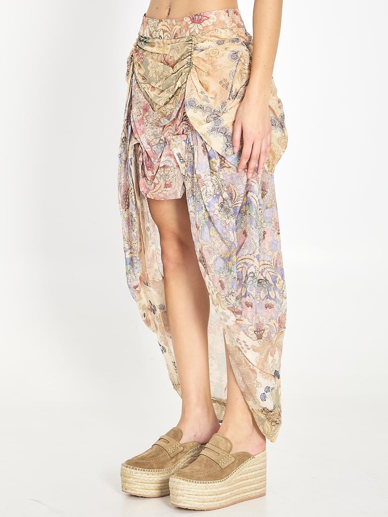 rebellion draped midi skirt by Selfnex