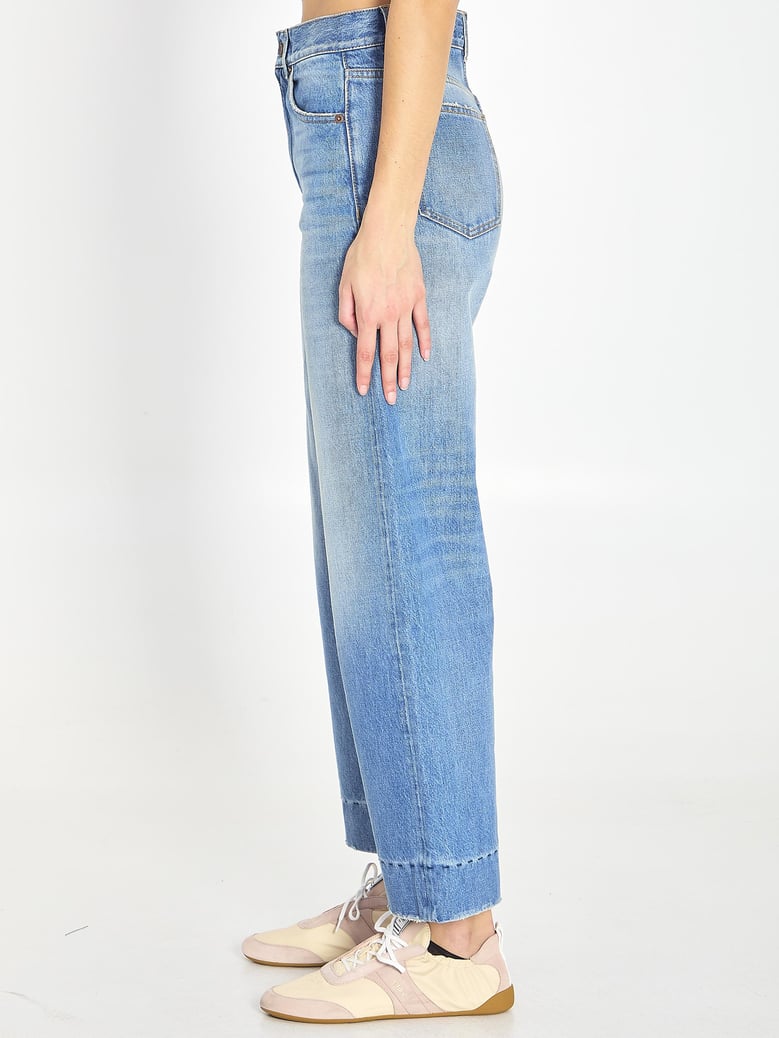 chloé high-rise cropped wide-leg jeans by Selfnex