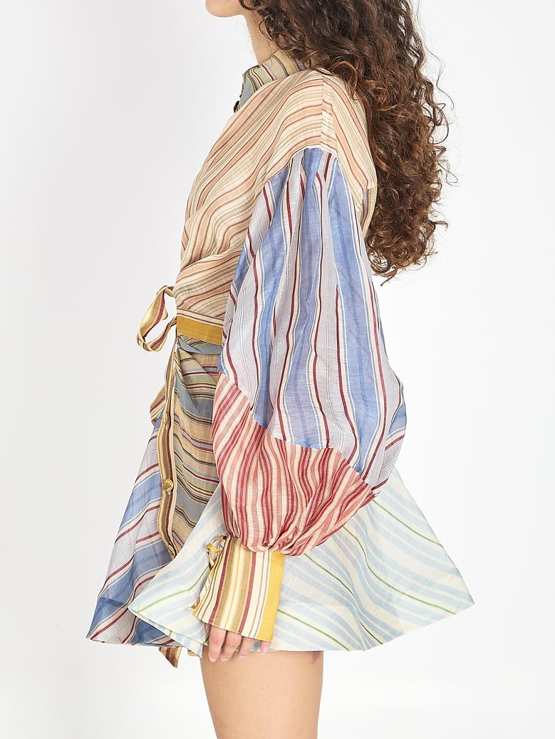 rebellion striped mini dress by Selfnex