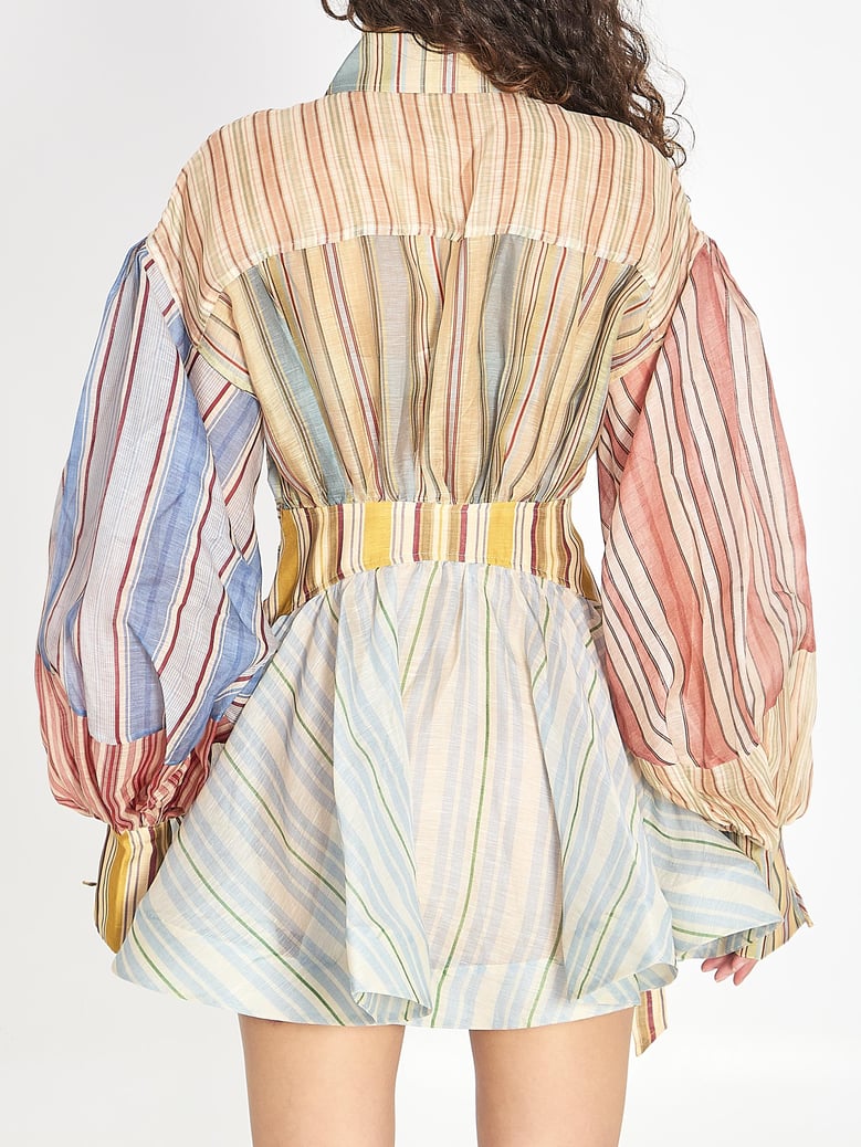 rebellion striped mini dress by Selfnex