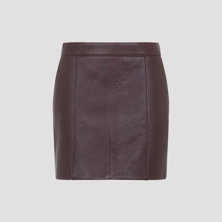 grape leather mini skirt by Selfnex
