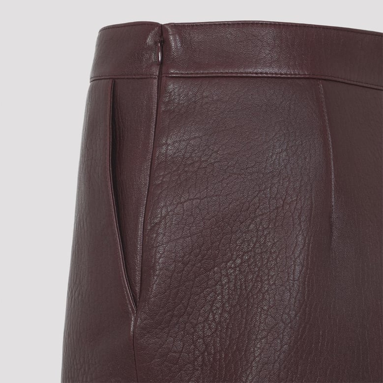 grape leather mini skirt by Selfnex