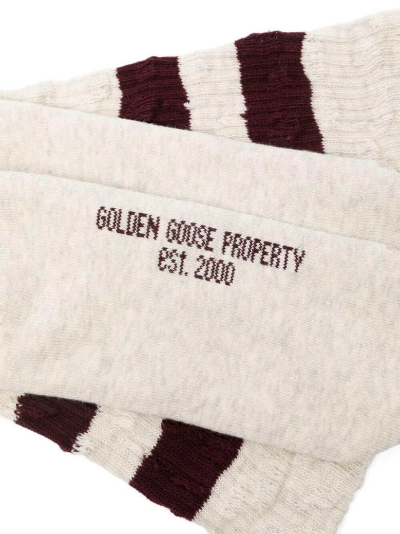 socks high rib stripes ripped by Selfnex