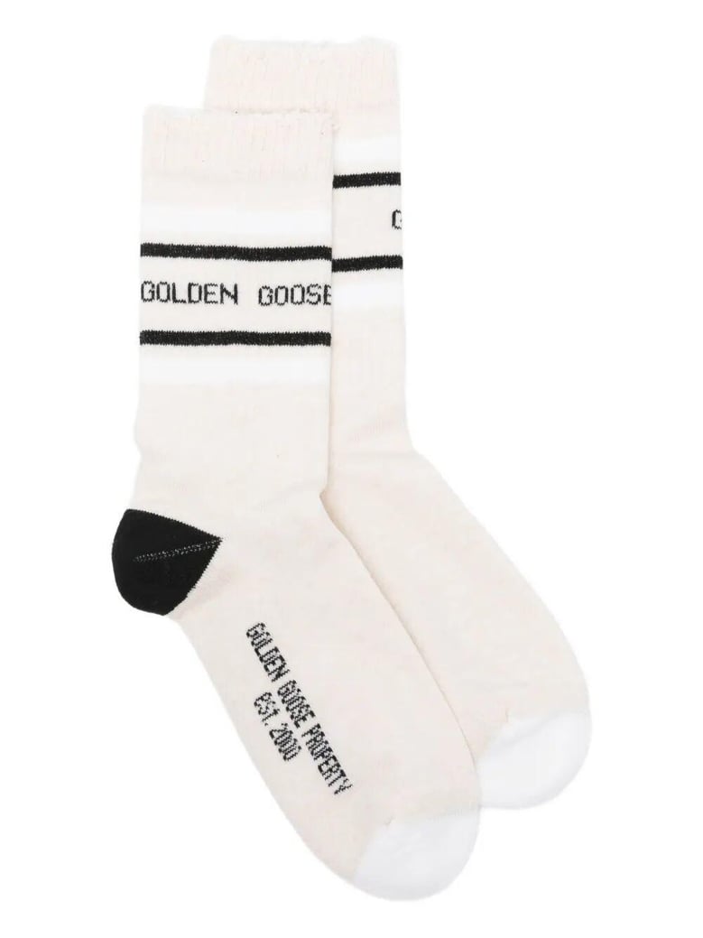 golden goose stripes logo socks by Selfnex
