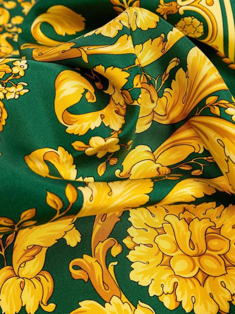 foulard 90x90 barocco 92 printed bio silk twill by Selfnex