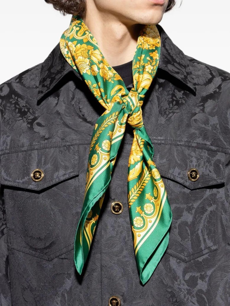 foulard 90x90 barocco 92 printed bio silk twill by Selfnex