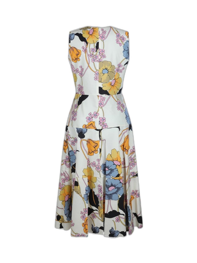 poplin midi dress with melodia print by Selfnex