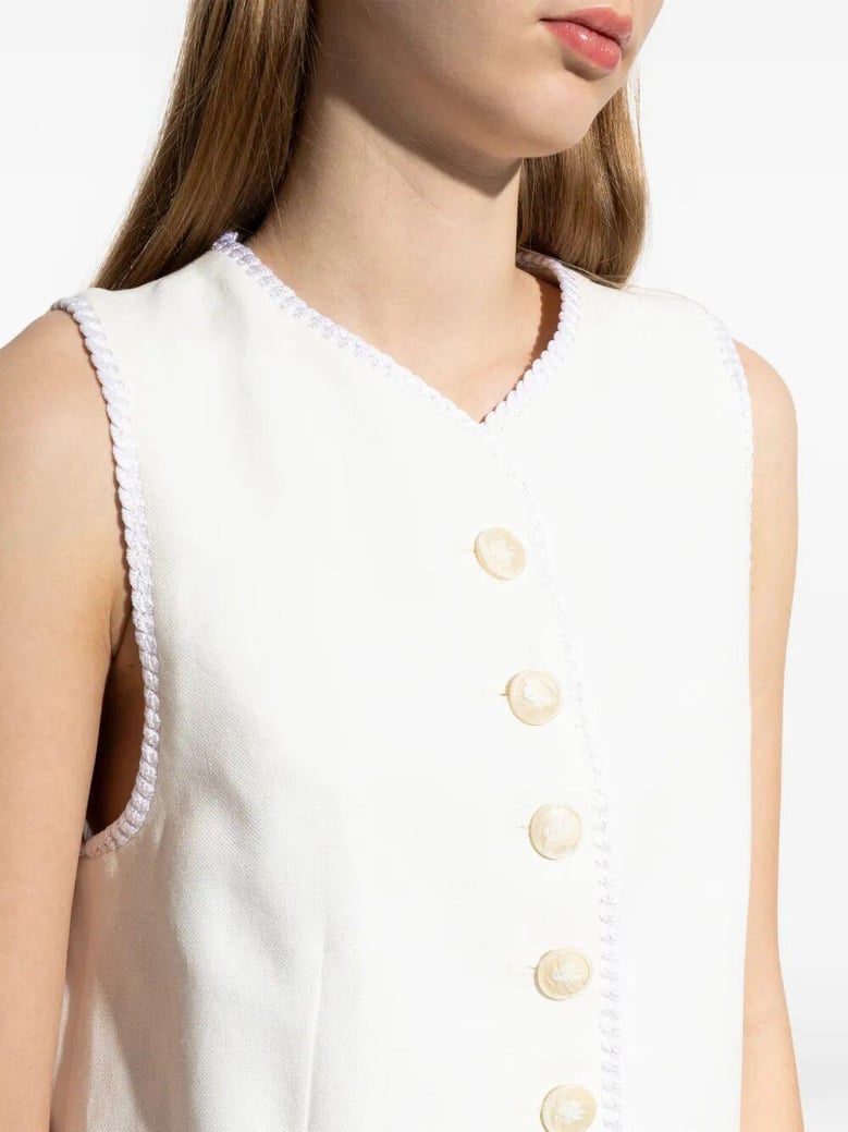 button-down waistcoat with trims by Selfnex