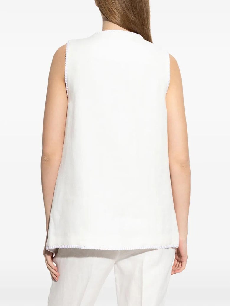 button-down waistcoat with trims by Selfnex