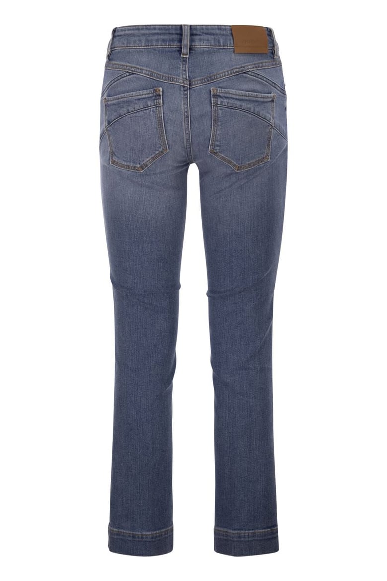spdumbria - perfect mini flare trousers with low waist by Selfnex