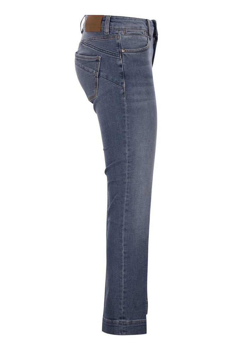 spdumbria - perfect mini flare trousers with low waist by Selfnex
