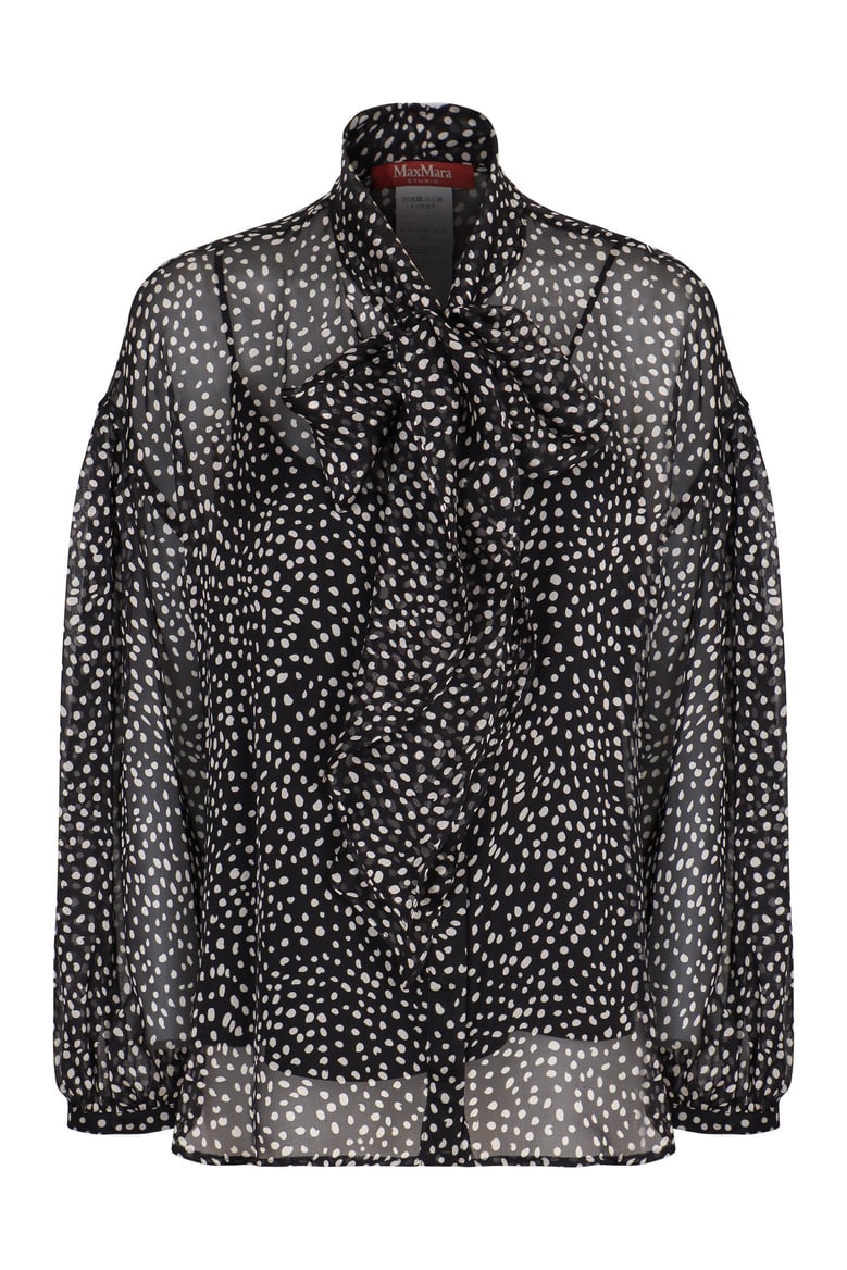 silk blouse with polka dots by Selfnex