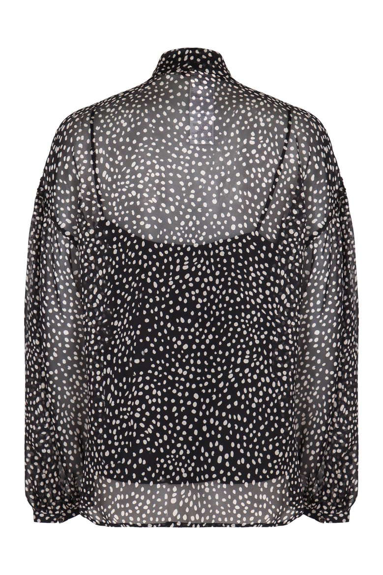silk blouse with polka dots by Selfnex