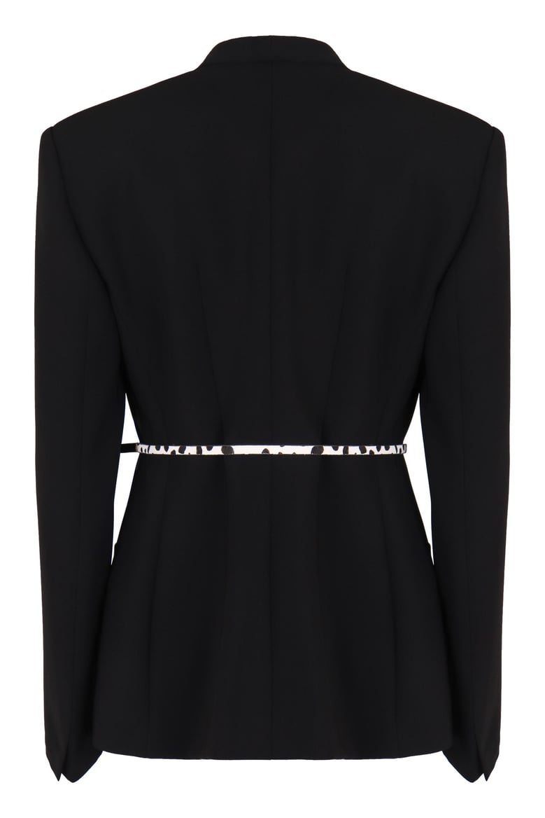 single-breasted blazer with belt by Selfnex