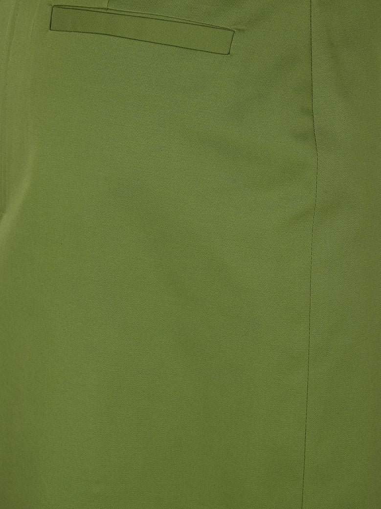pleated cotton twill skirt by Selfnex