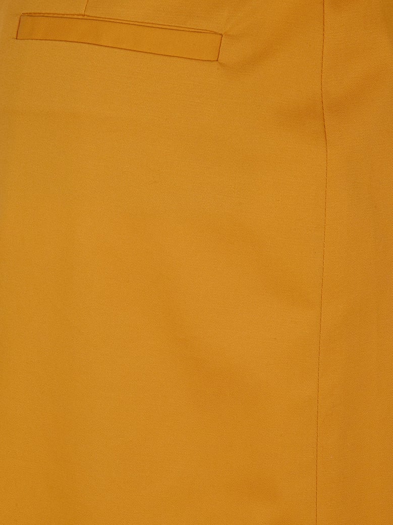 pleated cotton twill skirt by Selfnex