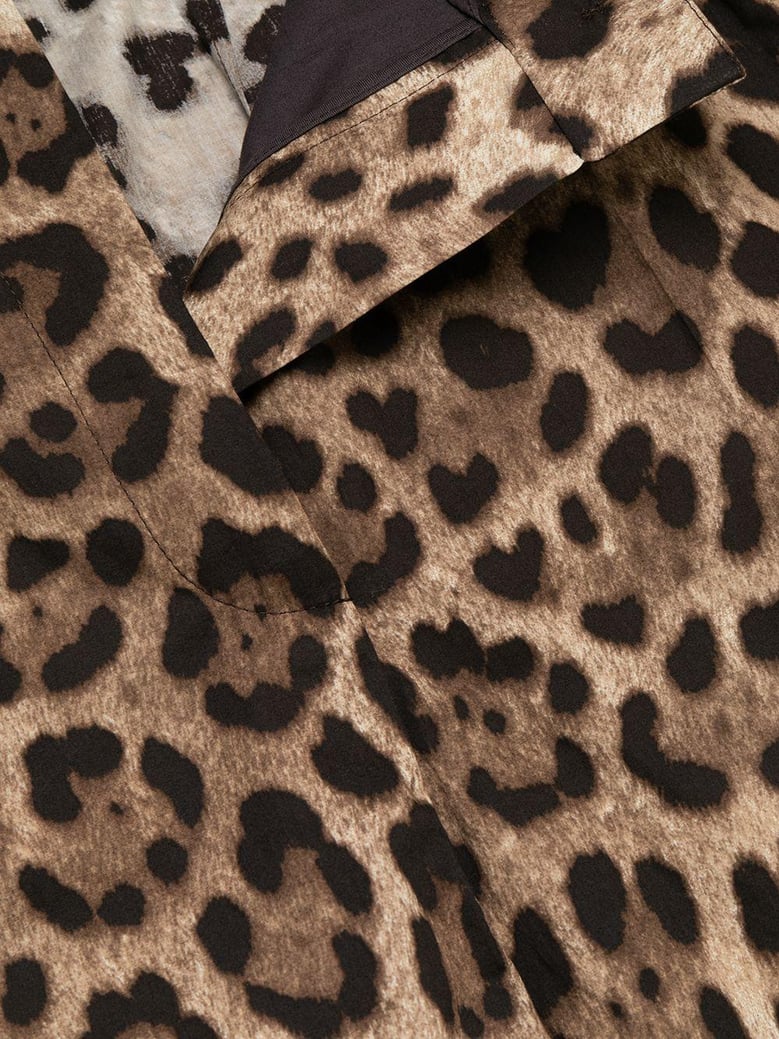 leopard print poplin shorts by Selfnex