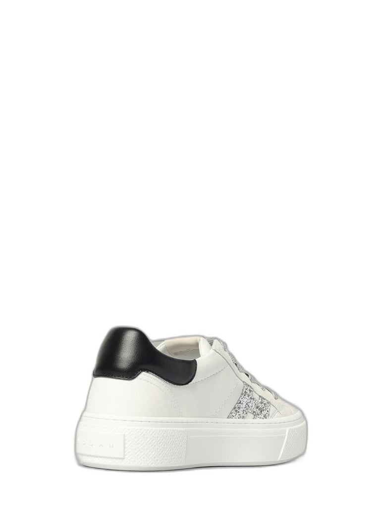 hogan crosswind nappa leather and suede sneakers with glitter h detail by Selfnex