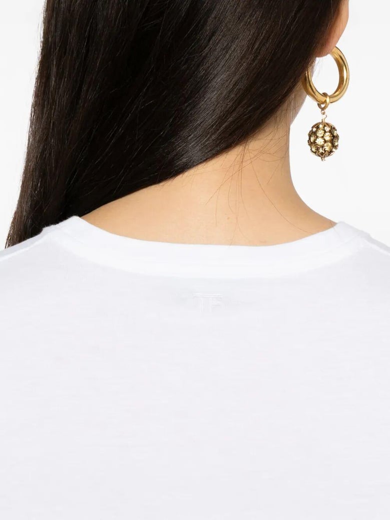 cotton t-shirt with tf logo embroidery by Selfnex