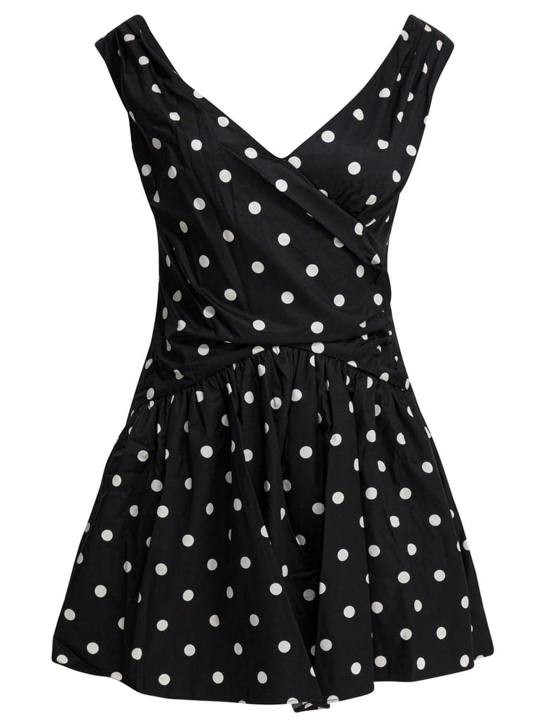 polka dot flared dress by Selfnex