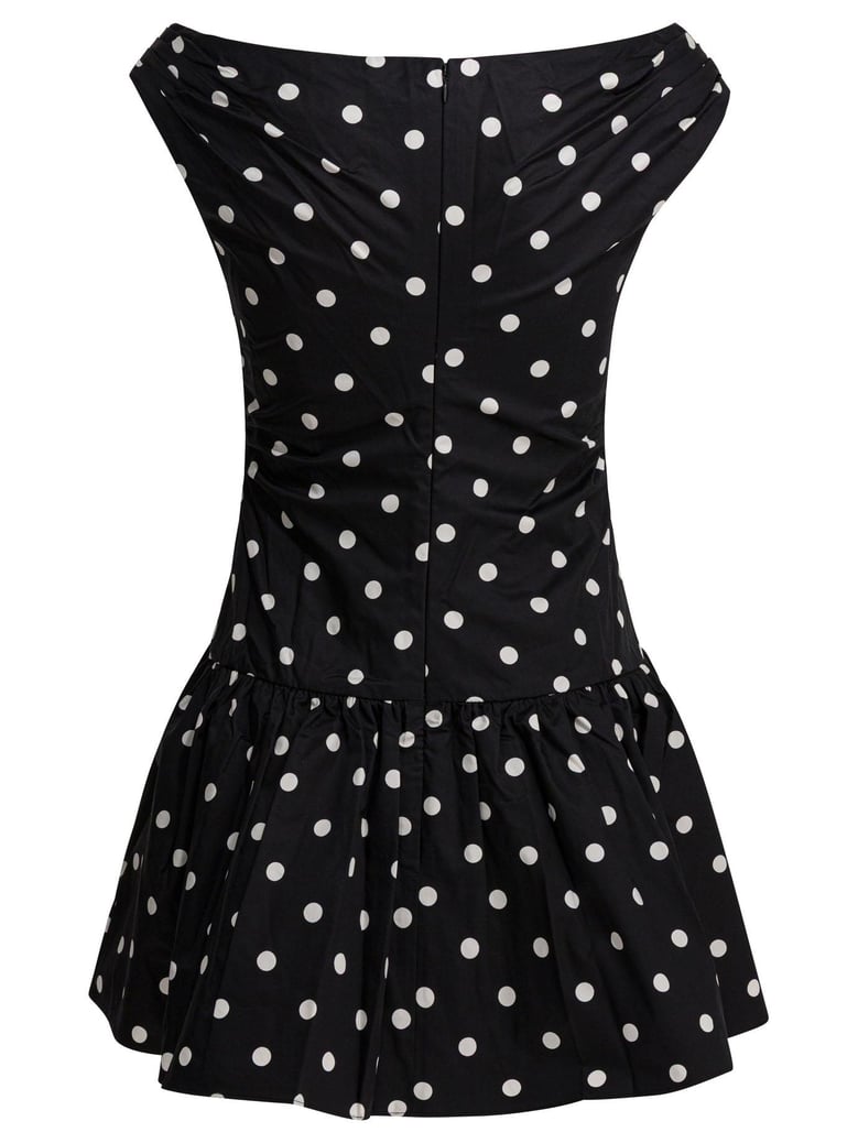 polka dot flared dress by Selfnex