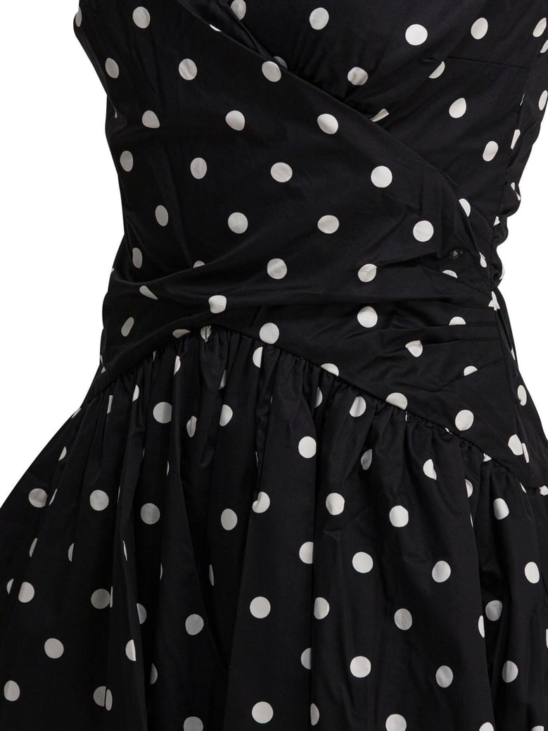 polka dot flared dress by Selfnex