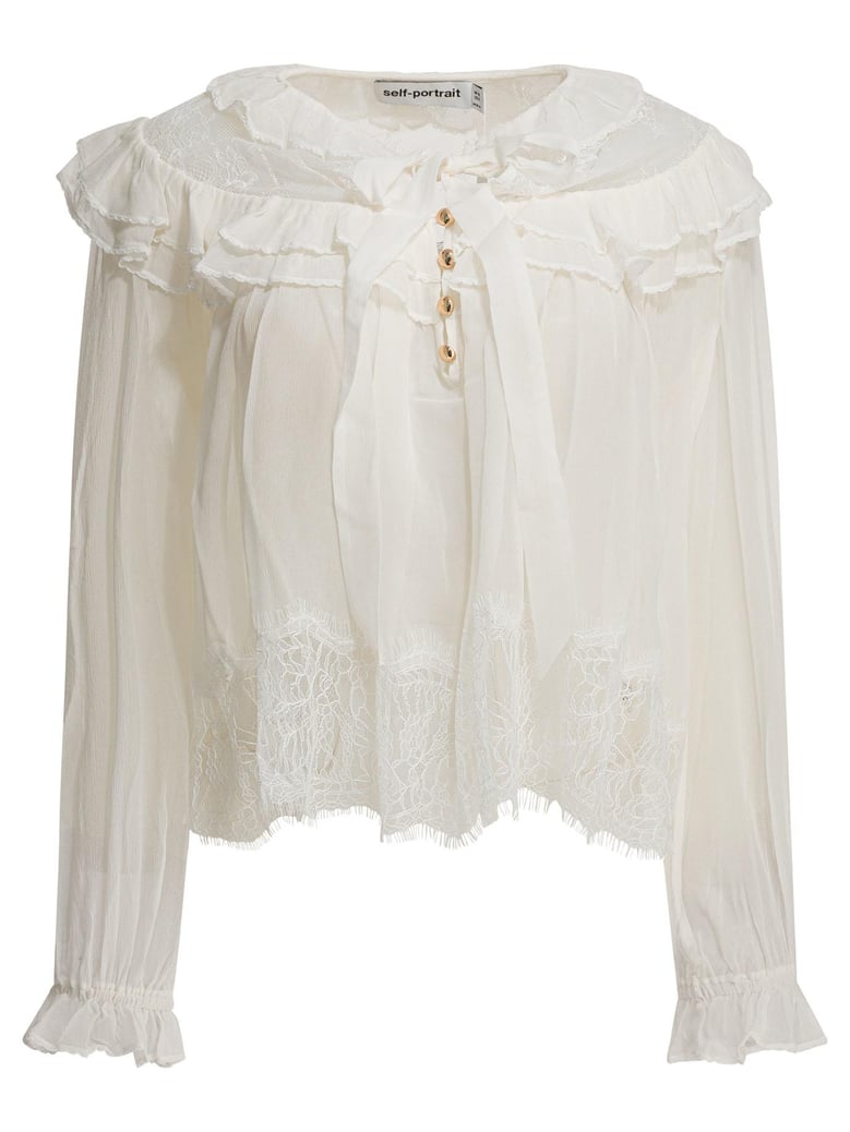 georgette lace blouse by Selfnex