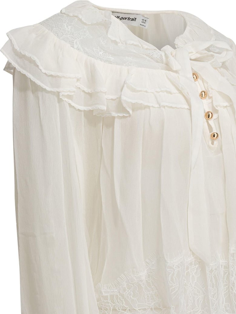 georgette lace blouse by Selfnex
