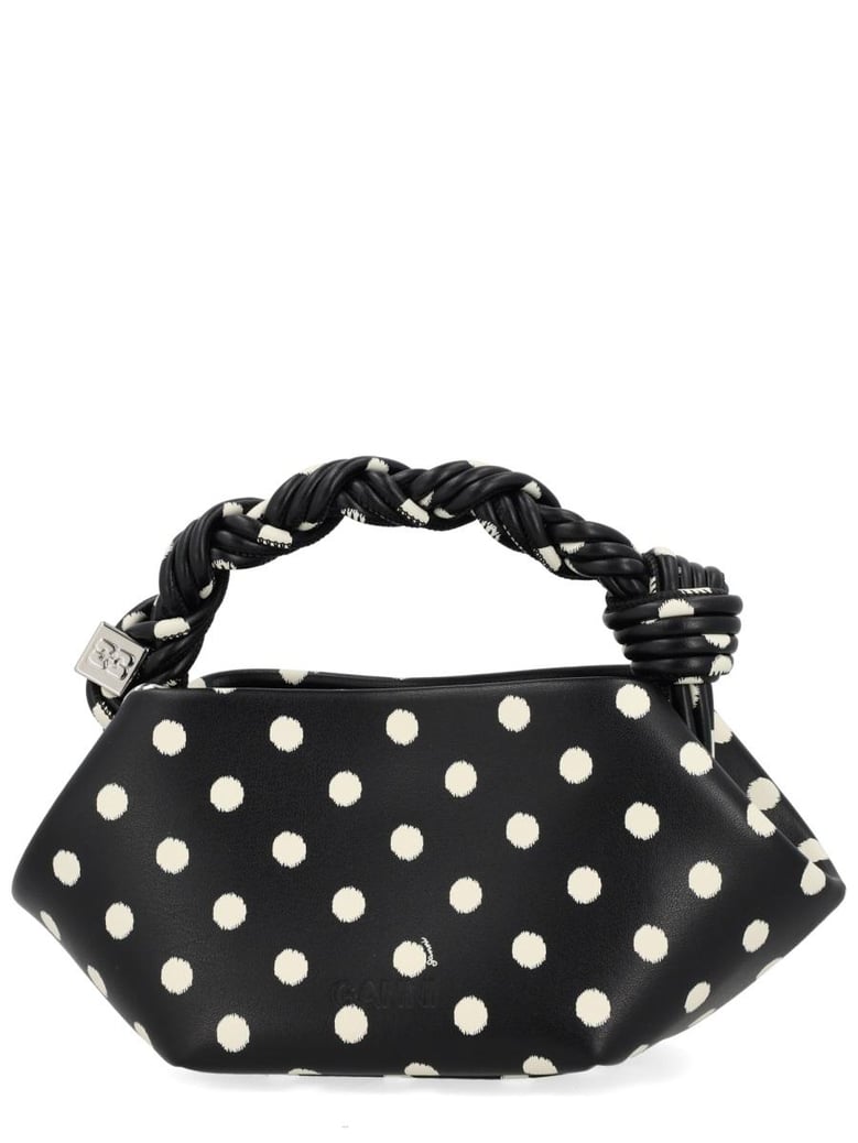 black recycled leather handbag by Selfnex