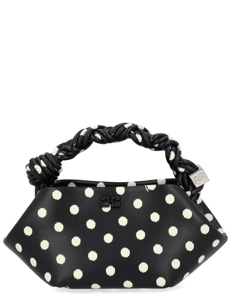black recycled leather handbag by Selfnex