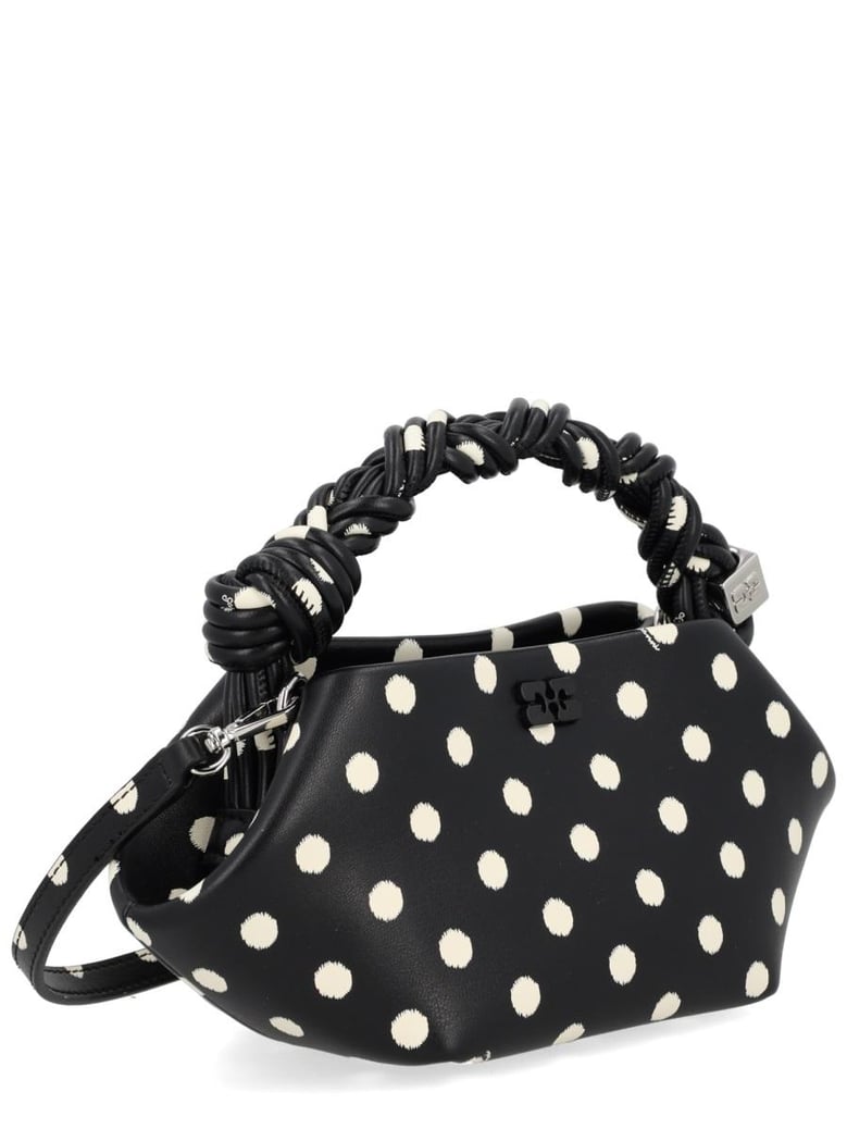 black recycled leather handbag by Selfnex